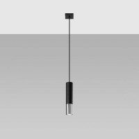 Sollux SL.0940 Pendelleuchte LOOPEZ 1 schwarz/Chrom 2