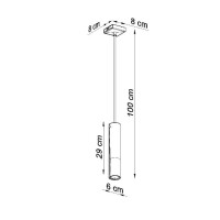 Sollux SL.0940 Pendelleuchte LOOPEZ 1 schwarz/Chrom 4