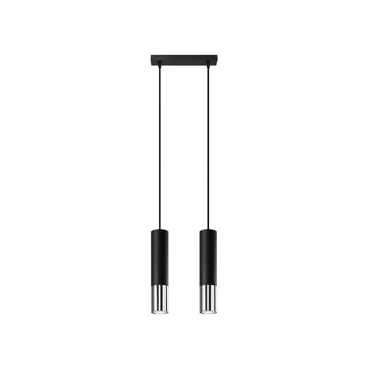 Sollux SL.0941 Pendelleuchte LOOPEZ 2 schwarz/Chrom