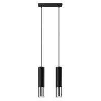 Sollux SL.0941 Pendelleuchte LOOPEZ 2 schwarz/Chrom 1