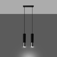 Sollux SL.0941 Pendelleuchte LOOPEZ 2 schwarz/Chrom 3