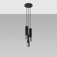 Sollux SL.0943 Pendelleuchte LOOPEZ 3P schwarz/Chrom 2