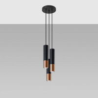 Sollux SL.0949 Pendelleuchte LOOPEZ 3P schwarz/Kupfer 2