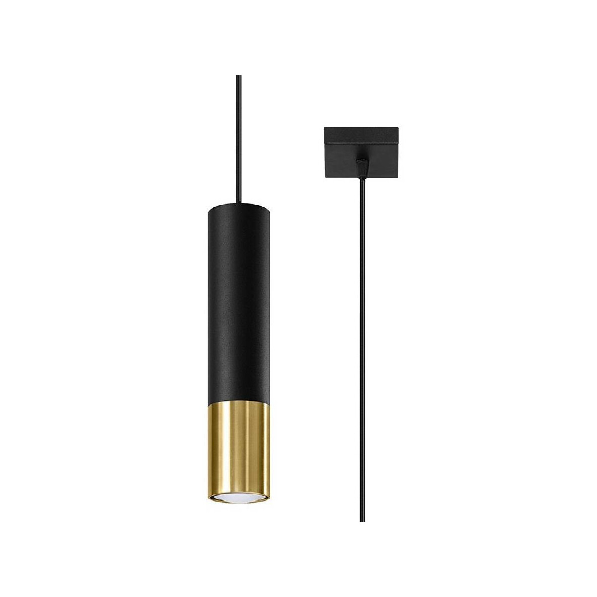 Sollux SL.0952 Pendelleuchte LOOPEZ 1 schwarz/Gold