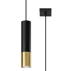 Sollux SL.0952 Pendelleuchte LOOPEZ 1 schwarz/Gold