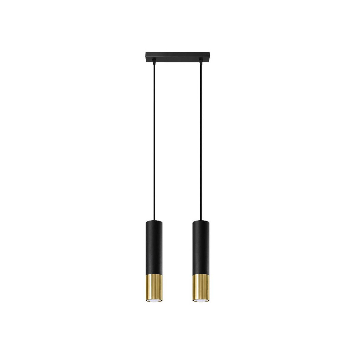 Sollux SL.0953 Pendelleuchte LOOPEZ 2 schwarz/Gold