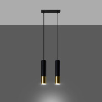 Sollux SL.0953 Pendelleuchte LOOPEZ 2 schwarz/Gold 3