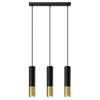 Sollux Pendelleuchte LOOPEZ 3L schwarz/G gallery