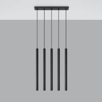 Sollux SL.0472 Pendelleuchte PASTELO 5 schwarz 2