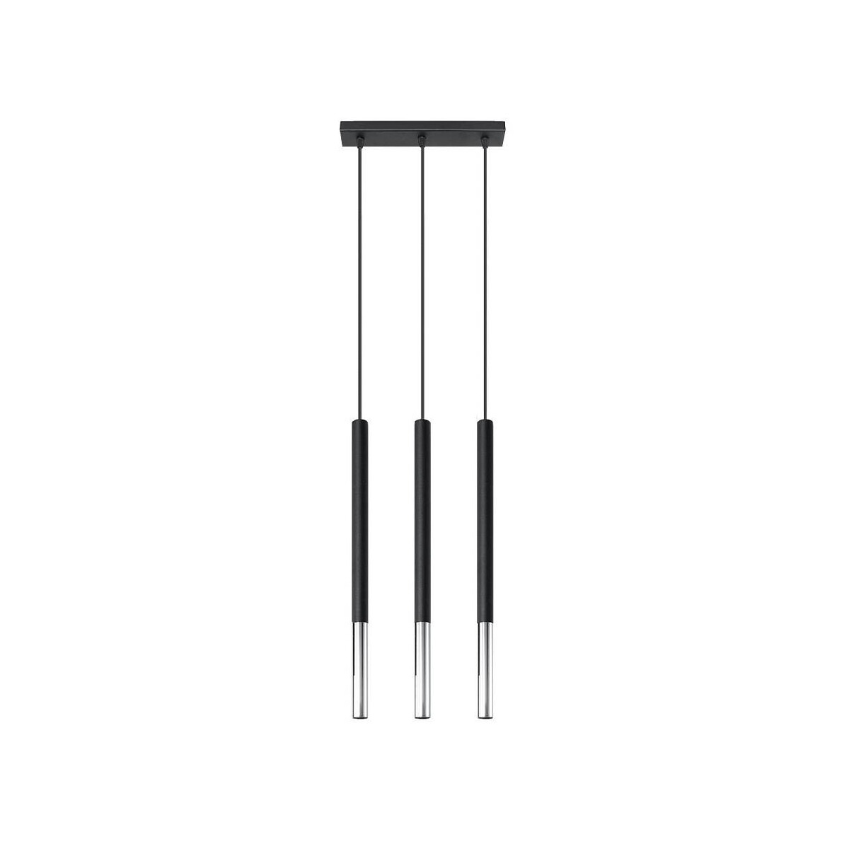Sollux SL.0886 Pendelleuchte MOZAICA 3L schwarz/Chrom