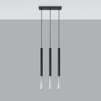 Sollux SL.0886 Pendelleuchte MOZAICA 3L schwarz/Chrom 2