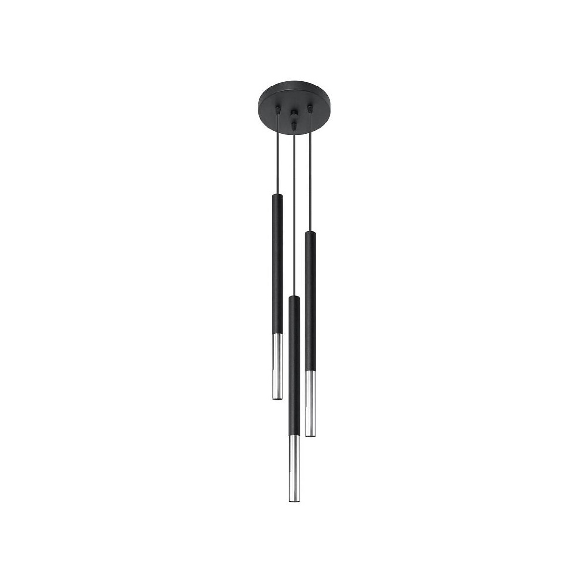 Sollux SL.0887 Pendelleuchte MOZAIKA 3P schwarz/Chrom
