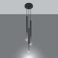 Sollux SL.0887 Pendelleuchte MOZAIKA 3P schwarz/Chrom 3