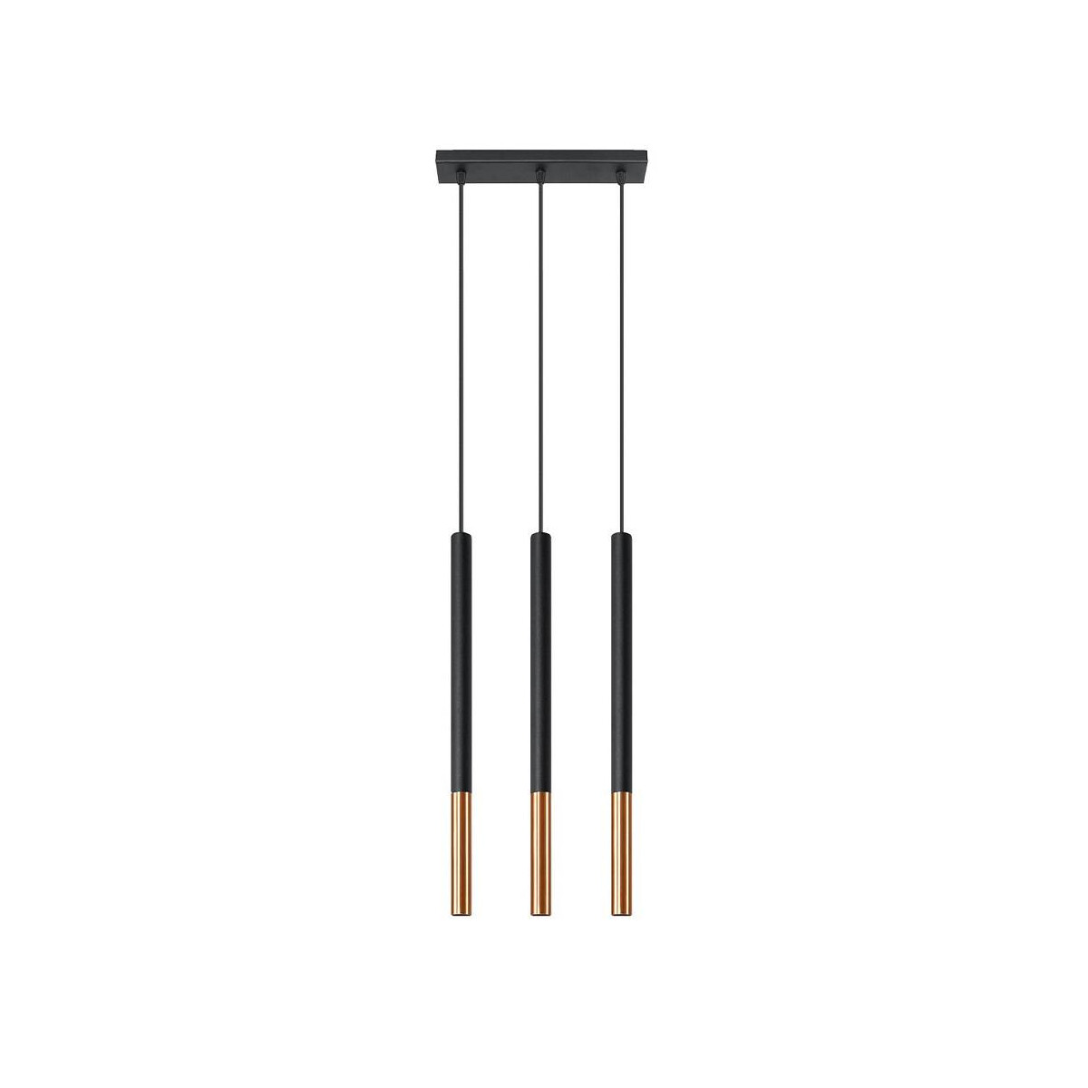 Sollux SL.0889 Pendelleuchte MOZAICA 3L schwarz/Kupfer