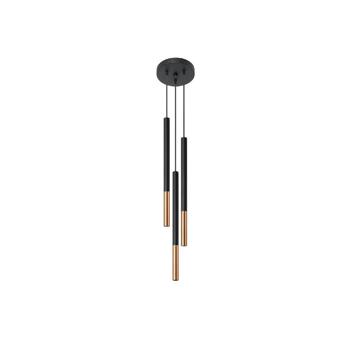Sollux SL.0890 Pendelleuchte MOZAICA 3P schwarz/Kupfer