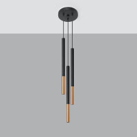 Sollux SL.0890 Pendelleuchte MOZAICA 3P schwarz/Kupfer 2
