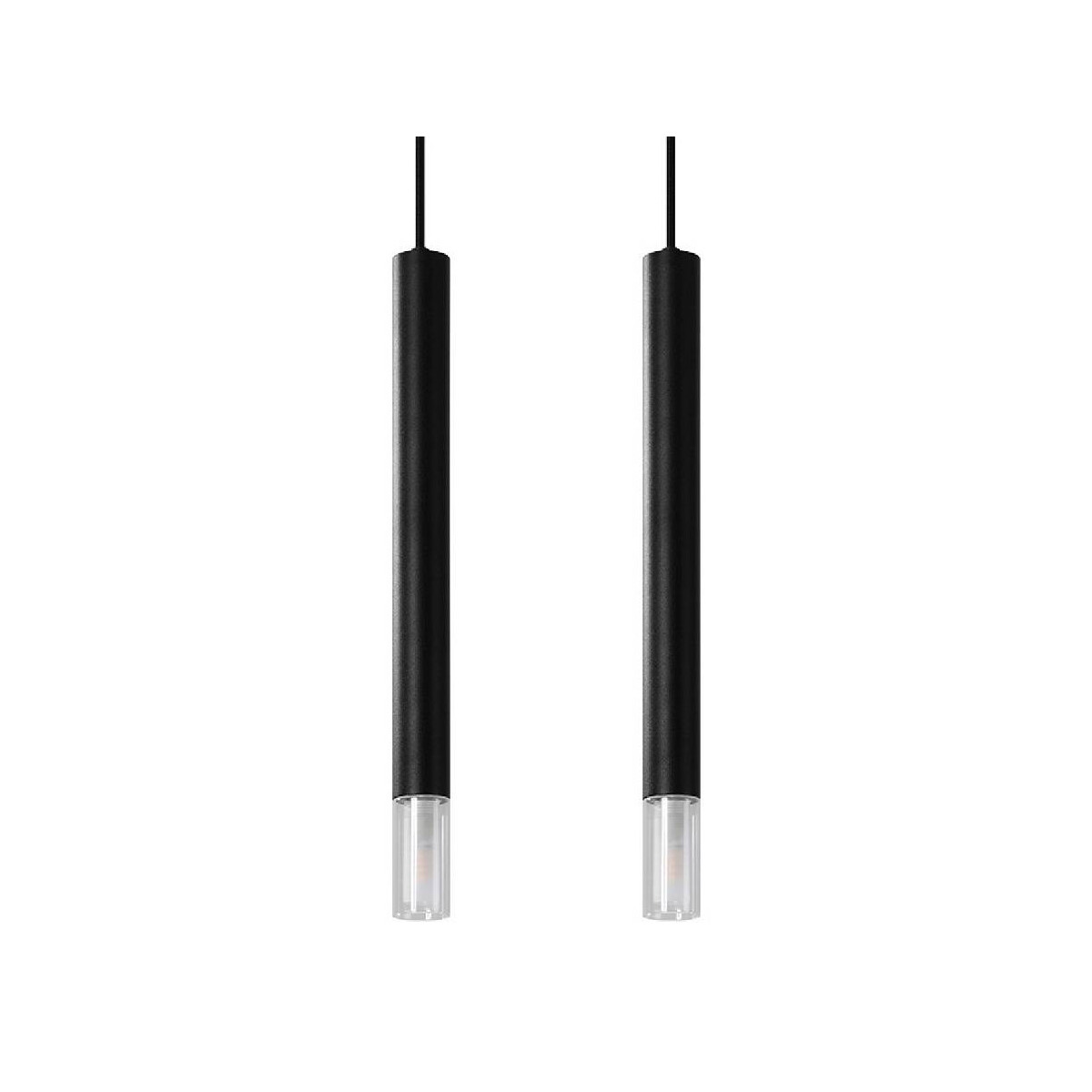 minimalistische Pendelleuchte WEZYR 2 schwarz