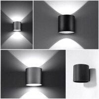 Sollux SL.0048 Wandleuchte ORBIS 1 schwarz 5