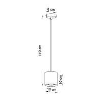 Sollux SL.0053 Pendelleuchte ORBIS 1 weiß 5