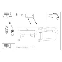 Sollux SL.0382 Deckenleuchte QUAD MAXI grau 6