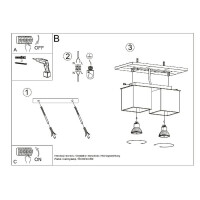 Sollux SL.0064 Deckenleuchte QUAD 2 grau 6