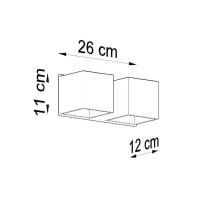 Sollux SL.0658 Wandleuchte QUAD 2 grau 5