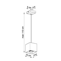 Sollux SL.0061 Pendelleuchte QUAD 1 grau 5