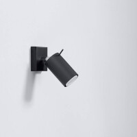 Sollux SL.1049 Wandleuchte RING schwarz mit Schalter 2