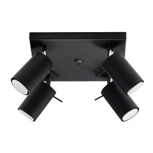 Sollux SL.0094 Deckenleuchte RING 4 schwarz