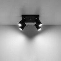 Sollux SL.0094 Deckenleuchte RING 4 schwarz 3