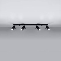 Sollux SL.0332 Deckenleuchte RING 4L schwarz 2