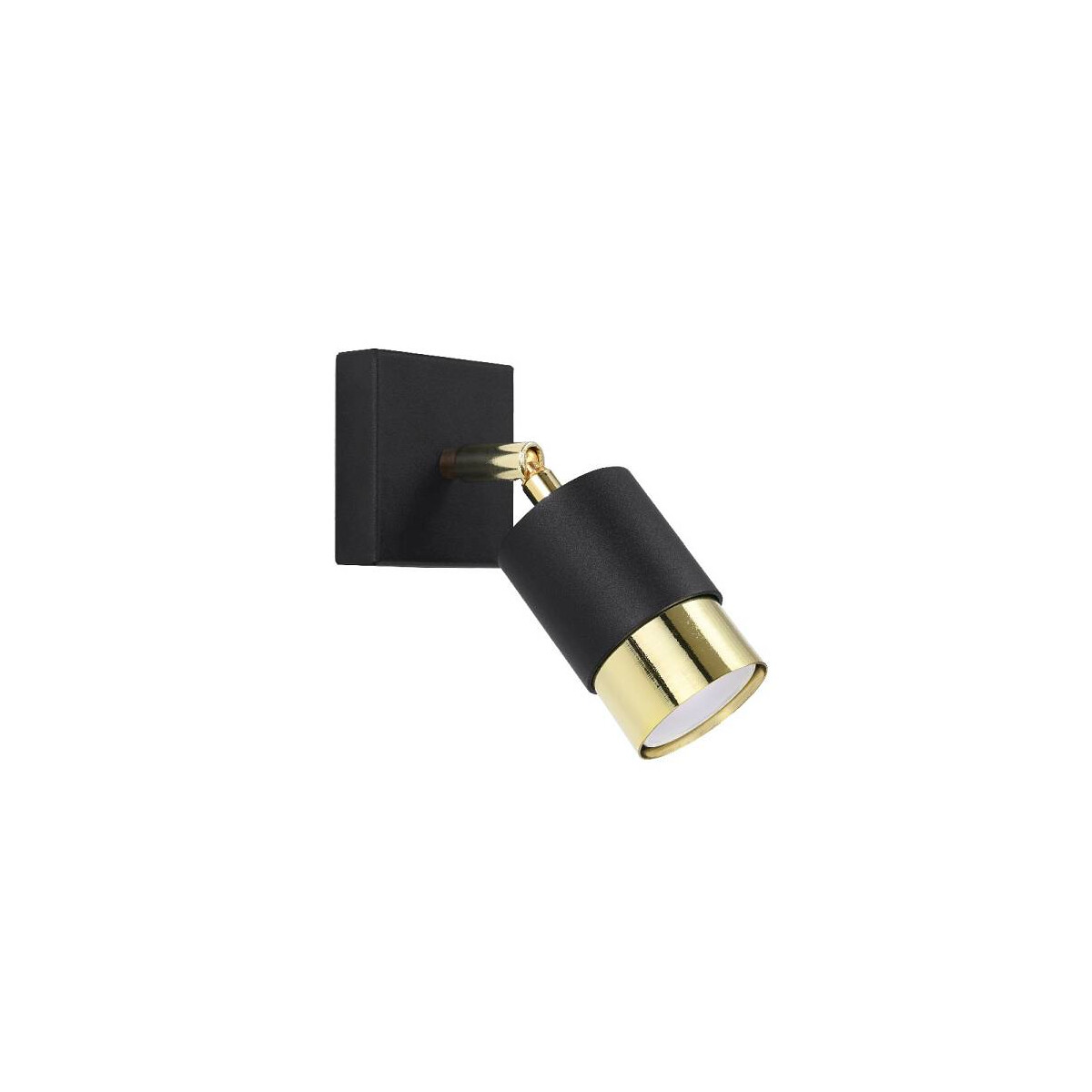 Wandstrahler NERO schwarz/Gold dreh- und schwenkbar GU10