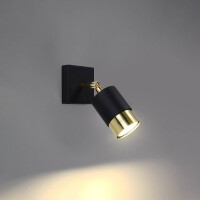 Sollux SL.1069 Wandleuchte NERO schwarz/Gold 3
