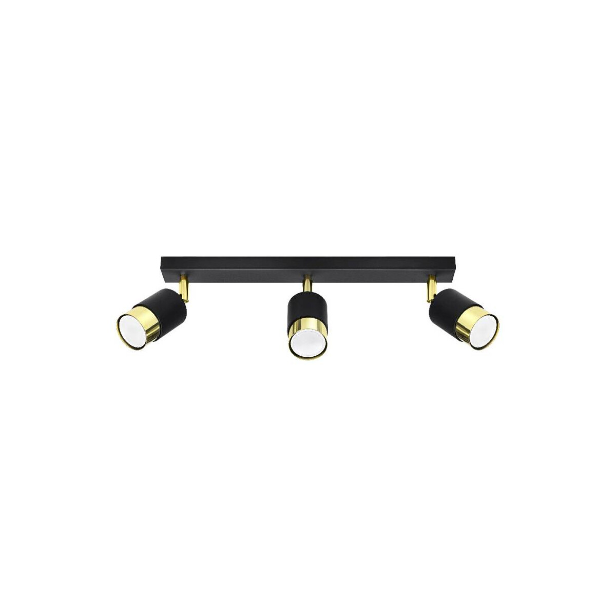 Deckenstrahler NERO 3-flammig schwarz/gold GU10 dreh- und schwenkbar
