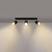 Sollux SL.1071 Deckenleuchte NERO 3 schwarz/Gold 3