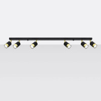Sollux SL.1073 Deckenleuchte NERO 6 schwarz/Gold 2