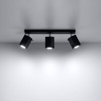 Sollux SL.0101 Deckenleuchte MERIDA 3 schwarz 3
