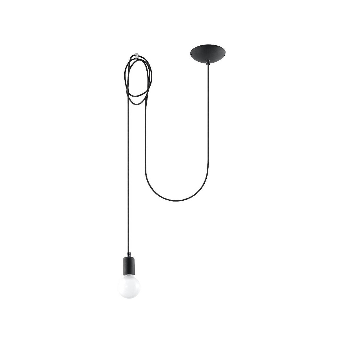 Sollux SL.0369 Pendelleuchte EDISON 1 schwarz