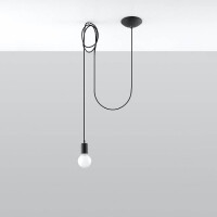 Sollux SL.0369 Pendelleuchte EDISON 1 schwarz 2