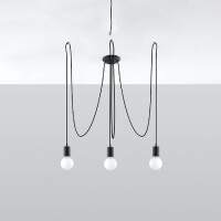 Sollux SL.0370 Kronleuchter EDISON 3 schwarz 2