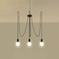 Sollux SL.0370 Kronleuchter EDISON 3 schwarz 3