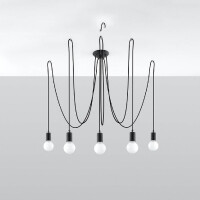 Sollux SL.0371 Kronleuchter EDISON 5 schwarz 2