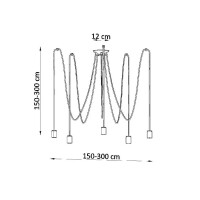 Sollux SL.0371 Kronleuchter EDISON 5 schwarz 4