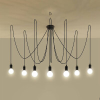 Sollux SL.0372 Kronleuchter EDISON 7 schwarz 3