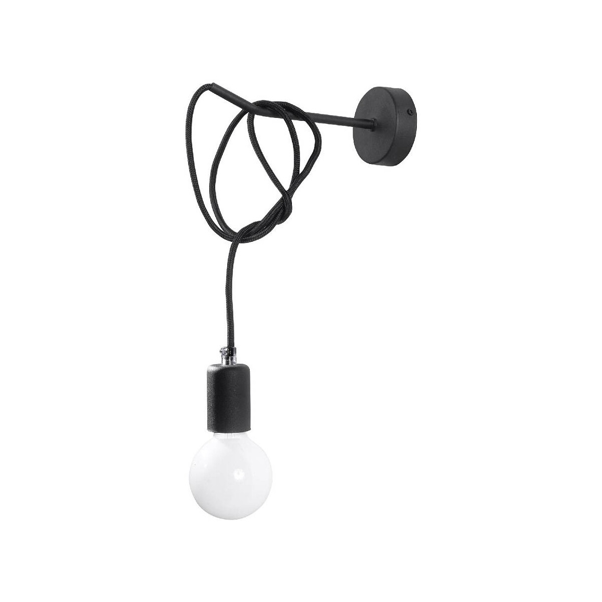 Sollux SL.0373 Wandleuchte EDISON schwarz