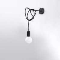 Sollux SL.0373 Wandleuchte EDISON schwarz 2