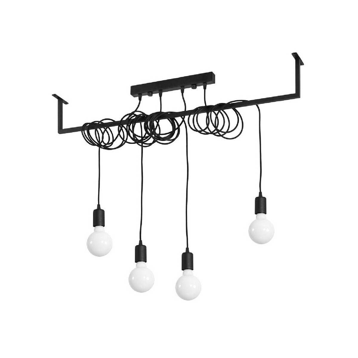 Sollux SL.0895 Kronleuchter SALAMANCA 4 schwarz