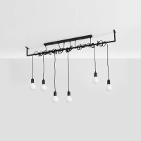 Sollux SL.0896 Kronleuchter SALAMANCA 6 schwarz 2