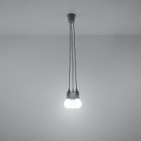 Sollux SL.0576 Pendelleuchte DIEGO 3 grau 3