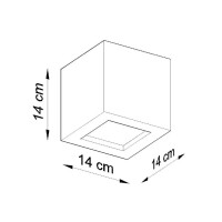 Sollux SL.0871 Wandleuchte Keramik LEO grau 4